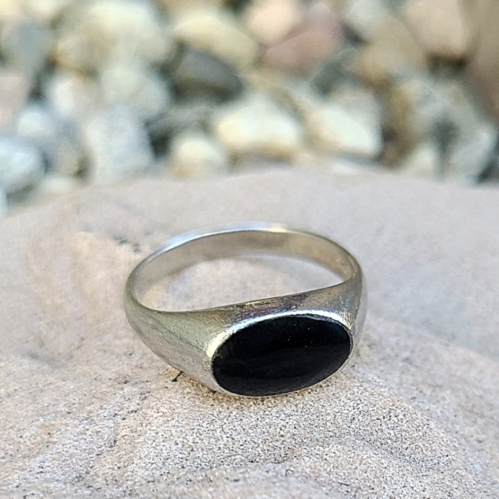 925 Sterling Silver Black Onyx Ring